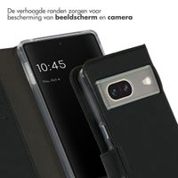 Selencia Echt Leren Bookcase Google Pixel 7 - Zwart