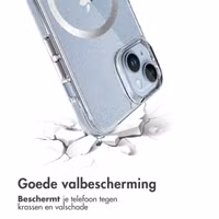 imoshion Clear Glitter Backcover met MagSafe Apple iPhone 14 - Zilver