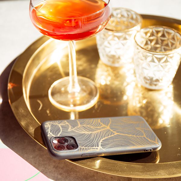 imoshion Design hoesje Samsung Galaxy A41 - Golden Leaves