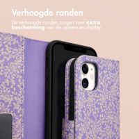 imoshion Design Bookcase iPhone 11 - Purple White Flowers