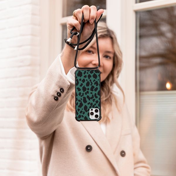 imoshion Design hoesje met koord Samsung Galaxy S8 - Luipaard - Groen / Zwart