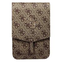 Guess Crossbody Telefoontasje - Smartphone schoudertasje met riem 4G Logo - Bruin