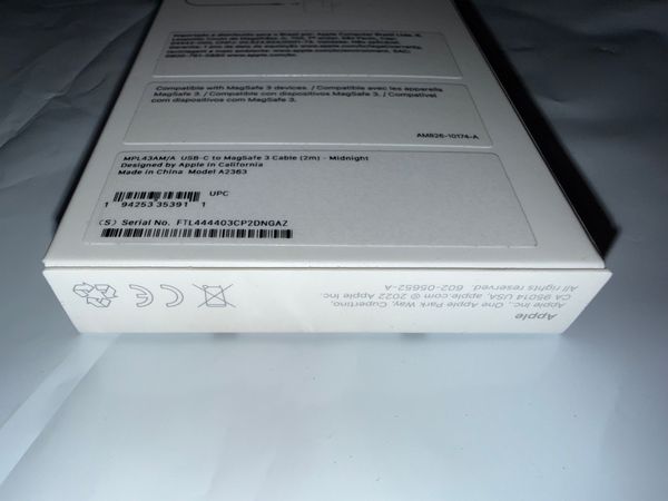 Apple Originele USB-C naar MagSafe 3 kabel - 2 meter - Midnight