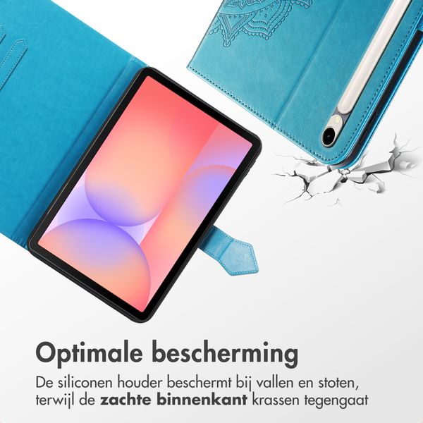 imoshion Mandala Bookcase Samsung Galaxy Tab S9 11.0 inch / S10 Lite / S10 FE / S9 FE 10.9 inch - Turquoise