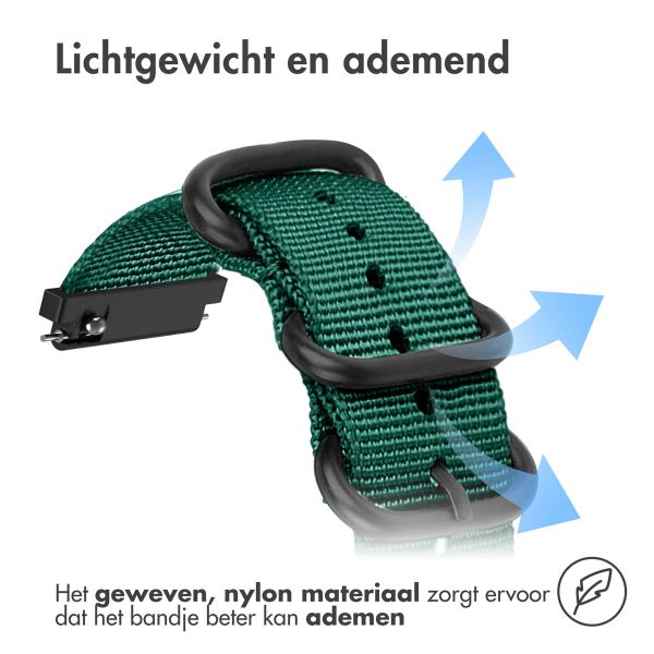 imoshion Rugged Nylon bandje  - Universeel 20 mm aansluiting - Donkergroen
