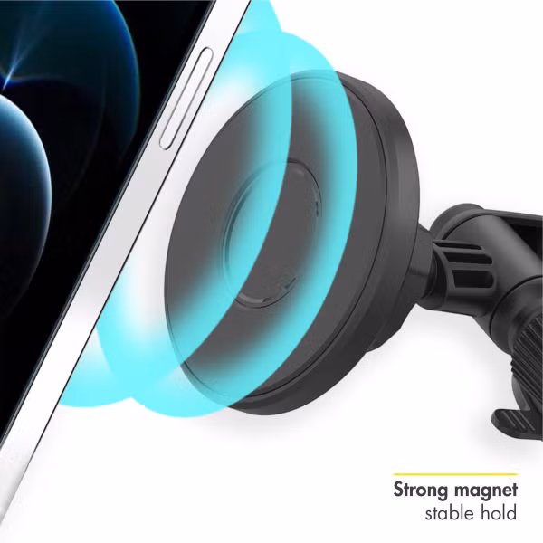 Accezz Telefoonhouder auto - MagSafe - Dashboard en voorruit - Magnetisch - Zwart