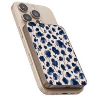 Selencia Vivid Powerbank 5.000 mAh - Draadloze Powerbank - MagSafe en Qi - Desert Gold / Midnight Blossom