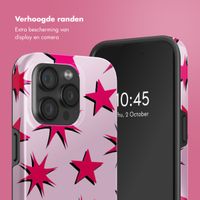 Selencia Vivid Tough Backcover met MagSafe iPhone 15 Pro - Stars Rubine Red Light Pink