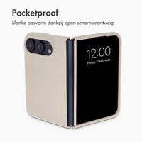 Accezz Liquid Silicone Backcover met MagSafe Apple iPhone Duo - Stone