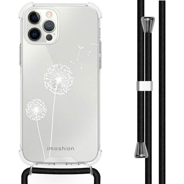 imoshion Design hoesje met koord iPhone 12 Pro Max - Paardenbloem - Wit