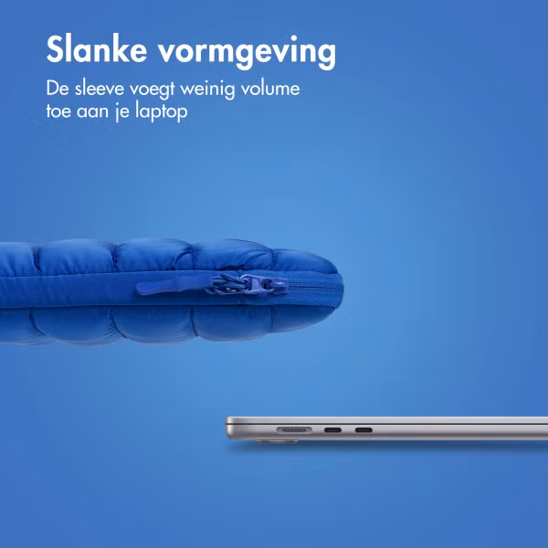 imoshion Puffer Laptop hoes 15-16 inch - Laptopsleeve - Cobalt Blue