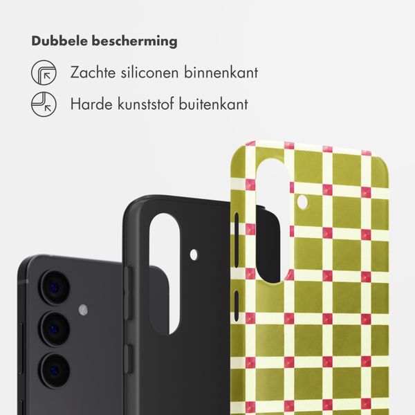 Selencia Vivid Backcover Samsung Galaxy S24 - Check This Olive
