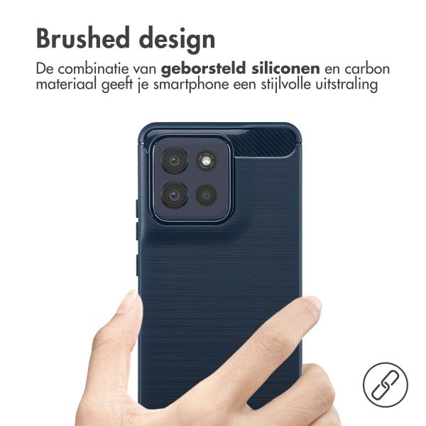 imoshion Brushed Backcover Motorola Moto G86 - Donkerblauw