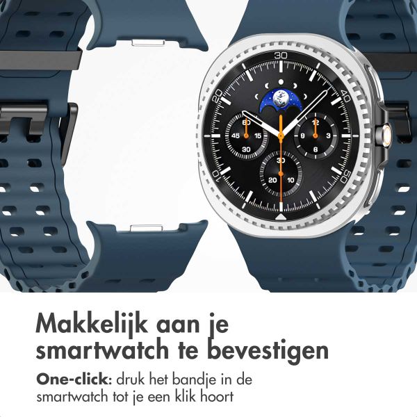 imoshion Ocean Siliconenband Samsung Galaxy Watch 8 (40/44mm) / Classic (46mm) - Donkerblauw