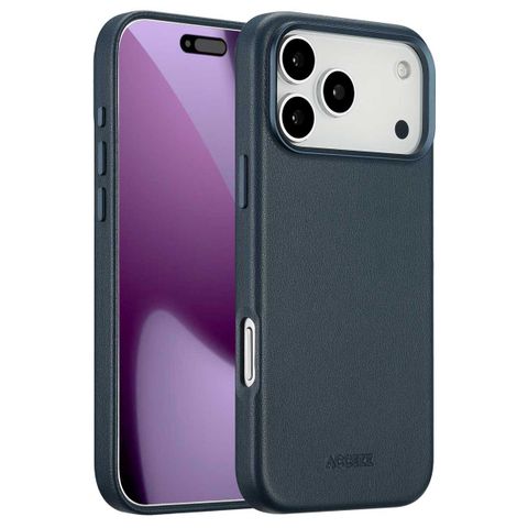 Accezz MagSafe Leather Backcover Apple iPhone 17 Pro Max - Nightfall Blue
