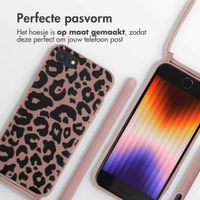 imoshion Siliconen design hoesje met koord Apple iPhone SE (2022 / 2020) / 8 / 7 - Animal Pink