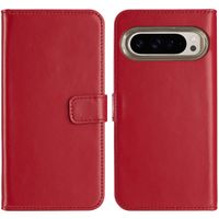 Selencia Echt Lederen Bookcase Google Pixel 9 / 9 Pro - Rood