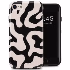 Selencia Vivid Tough Backcover Apple iPhone SE (2022 / 2020) / 8 / 7 / 6(s) - Art Wave Black