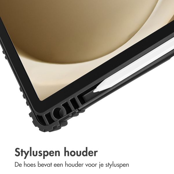 Accezz Rugged Trifold Bookcase Samsung Galaxy Tab A9 Plus - Zwart