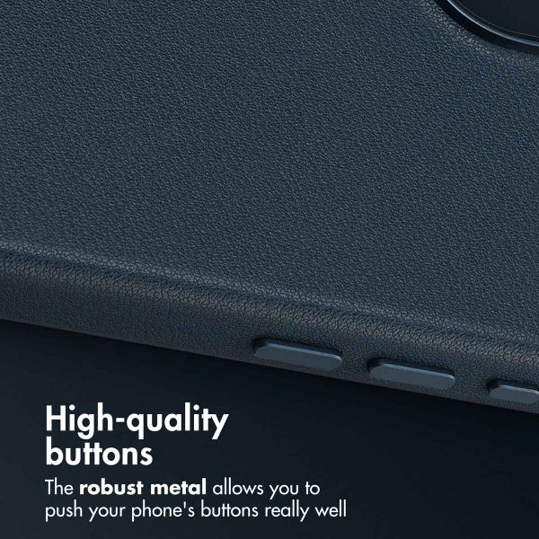 Accezz Leather Back Cover with MagSafe Apple iPhone 17 - Nightfall Blue