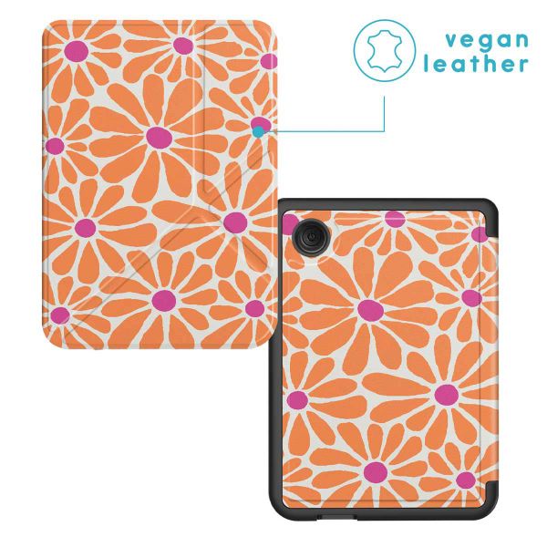 imoshion Design Vouwbare Bookcase Kobo Clara Colour / BW - Orange Flowers Connect