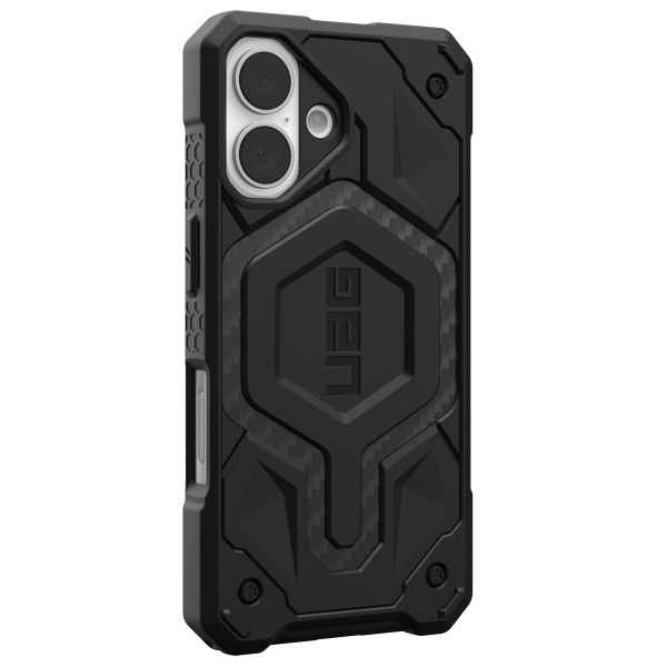 UAG Monarch Backcover Apple iPhone 16 - Carbon Fiber