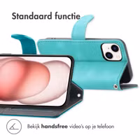 imoshion Bookcase met koord Apple iPhone 15 - Turquoise