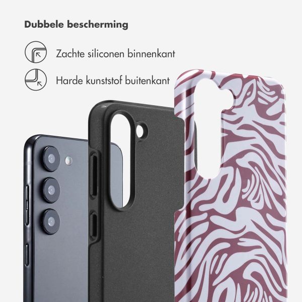 Selencia Vivid Backcover Samsung Galaxy S23 - Trippy Swirl Dark Rose