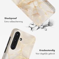 Selencia Vivid Tough Backcover Samsung Galaxy S25 - Golden Beige Marble