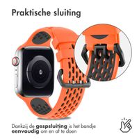 imoshion Siliconen sport bandje gesp Apple Watch Series 1 t/m 9 / SE (38/40/41 mm) | Series 10 / 11 (42 mm) - Oranje / Zwart