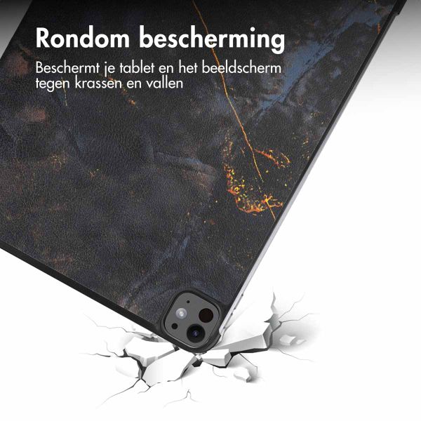 imoshion Design Trifold Bookcase Apple iPad Pro 13 (2024) M4 - Black Marble
