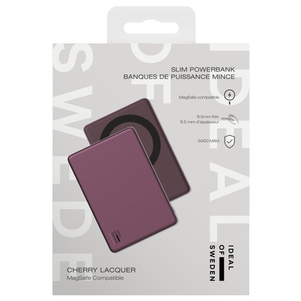 iDeal of Sweden Slim MagSafe Powerbank 5.000 mAh - Draadloze powerbank - Cherry Lacquer