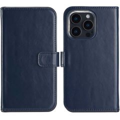Selencia Genuine Leather Book Case Apple iPhone 16 Pro Max - Blue