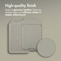Accezz Leather Wallet with Stand - Compatible with MagSafe and Qi2 - Light Grey