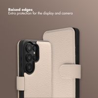 Selencia Riva Bookcase with MagSafe and phone strap Samsung Galaxy S26 Ultra - Beige