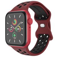 imoshion Sport⁺ bandje Apple Watch Series 1 t/m 9 / SE (38/40/41 mm) | Series 10 (42 mm) - Maat S/M - Wine Red & Black