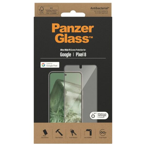 PanzerGlass Ultra-Wide Fit Anti-Bacterial Screenprotector Google Pixel 8