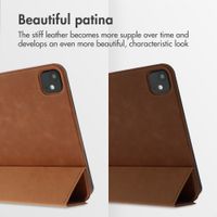 Accezz Leather Trifold Bookcase Apple iPad Pro 11 (2025) M5 / (2024) M4 - Cognac
