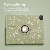 imoshion 360° Draaibare Design Bookcase Apple iPad Air 13 inch (2025) M3 / (2024) M2 - Green Flowers