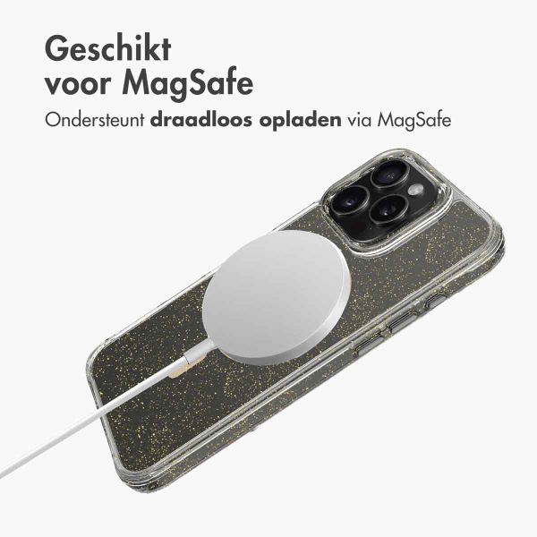 imoshion Clear Glitter Backcover met MagSafe Apple iPhone 16 Pro Max - Goud