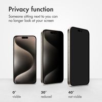 Accezz Tempered Glass Privacy Screen protector Apple iPhone 15 Pro