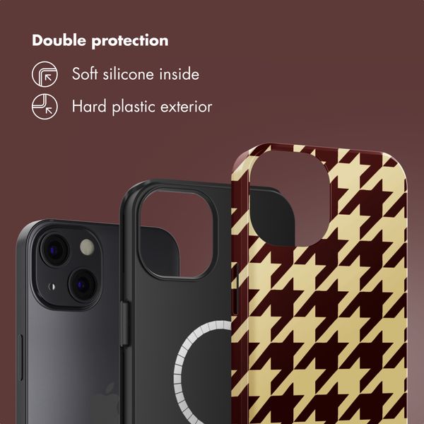 Selencia Vivid Back Cover with MagSafe Apple iPhone 13 - Pied-de-Poule