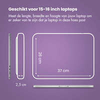 imoshion Laptophoes met opbergvak 15-16 inch - Laptopsleeve - Sandstone