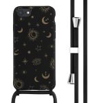 imoshion Siliconen design hoesje met koord iPhone SE (2022 / 2020) / 8 / 7 - Sky Black