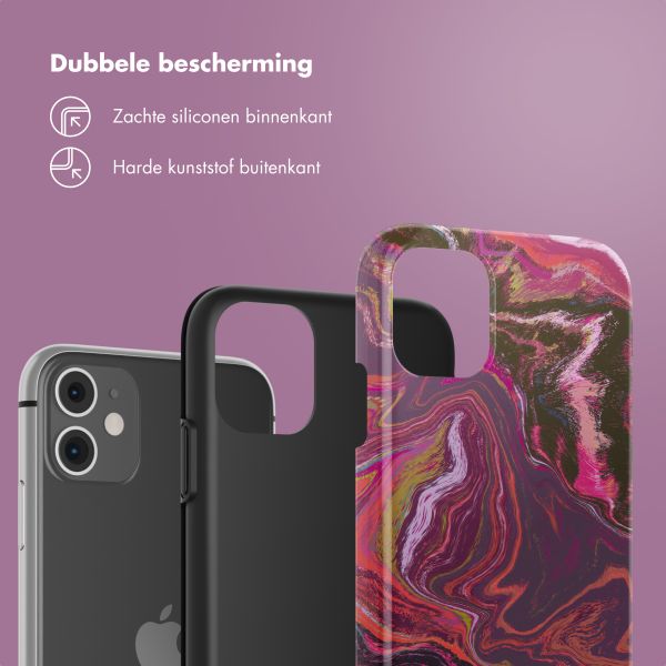 Selencia Vivid Tough Backcover iPhone 11 - Marble Purple