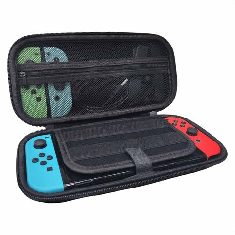 imoshion Nintendo Switch case met ritsvak - Hoes Nintendo Switch (OLED) met handvat - Zwart