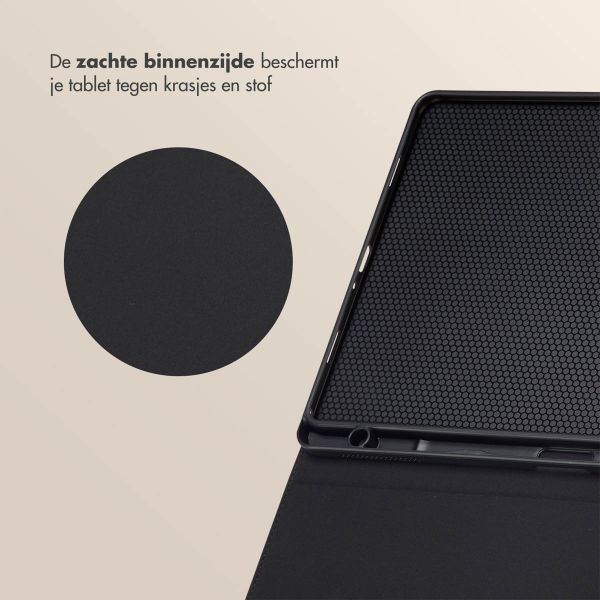 Selencia Sabi Bookcase met panterprint Samsung Galaxy Tab A9 Plus - Mocha Brown