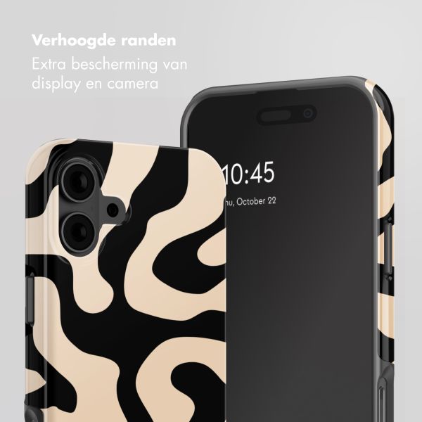 Selencia Vivid Backcover Apple iPhone 16 - Art Wave Black