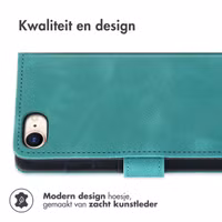 imoshion Bookcase met koord Apple iPhone SE (2022 / 2020) / 8 / 7 - Turquoise