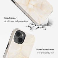 Selencia Vivid Back Cover with MagSafe Apple iPhone 14 - Golden Beige Marble
